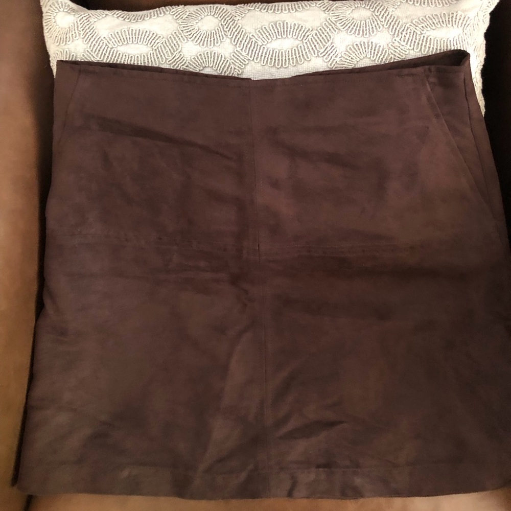 Faux suede mini skirt